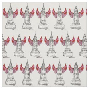 New York Valentine Cupid Wings Valentine's Day NYC Fabric