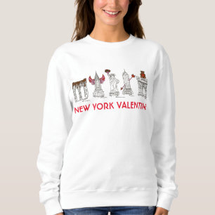 New York Valentine Love NYC Buildings Landmarks Sweatshirt