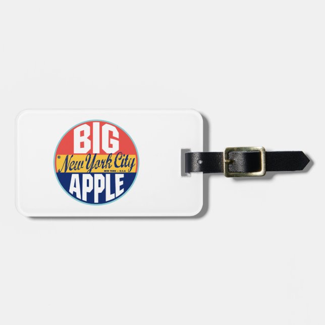 New York Vintage Label Luggage Tag (Front Horizontal)