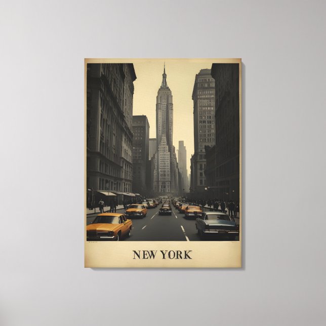 New York vintage poster Canvas Print (Front)