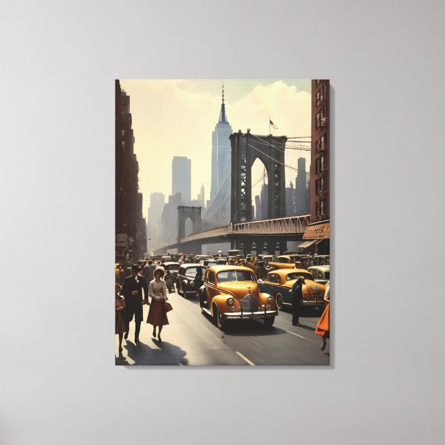 New York vintage poster Canvas Print (Front)