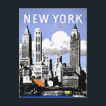New York  Vintage Travel Postcard<br><div class="desc">New York USA America,  vintage travel postcards,  stunning vintage art from Zazilicious</div>