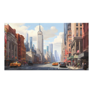 New York watercolor art Photo Print