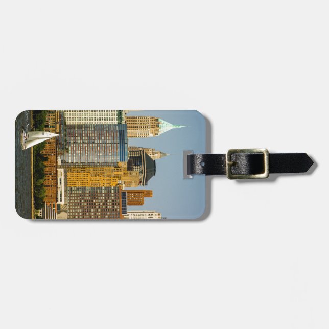 New York Waterfront Luggage Tag (Front Horizontal)
