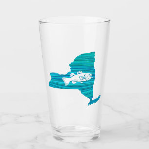 New York Wave Fishing Glass