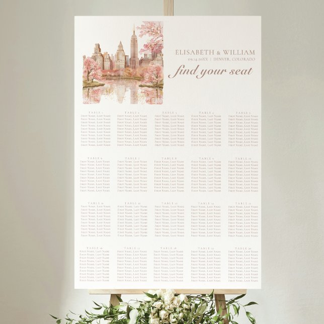 New York Wedding 20 Table Seating Chart (Creator Uploaded)