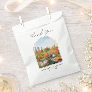 New York Wedding Central Park Photo Thank You Favour Bags