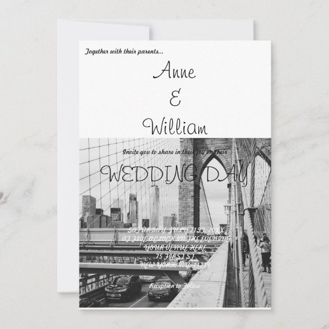 New York Wedding Invitation (Front)