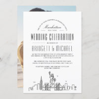 New York Wedding | Modern Deco City Skyline