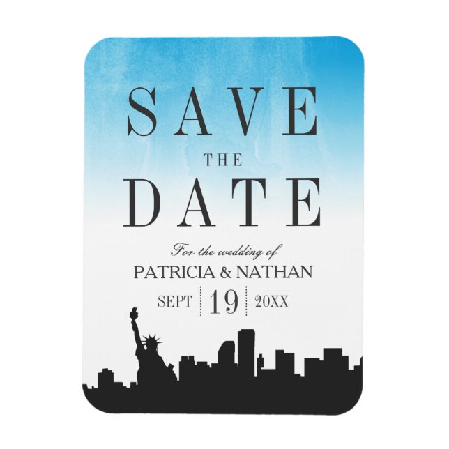New York Wedding Save the Date Magnet (Vertical)