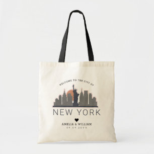 New York Wedding   Stylised Skyline Tote Bag
