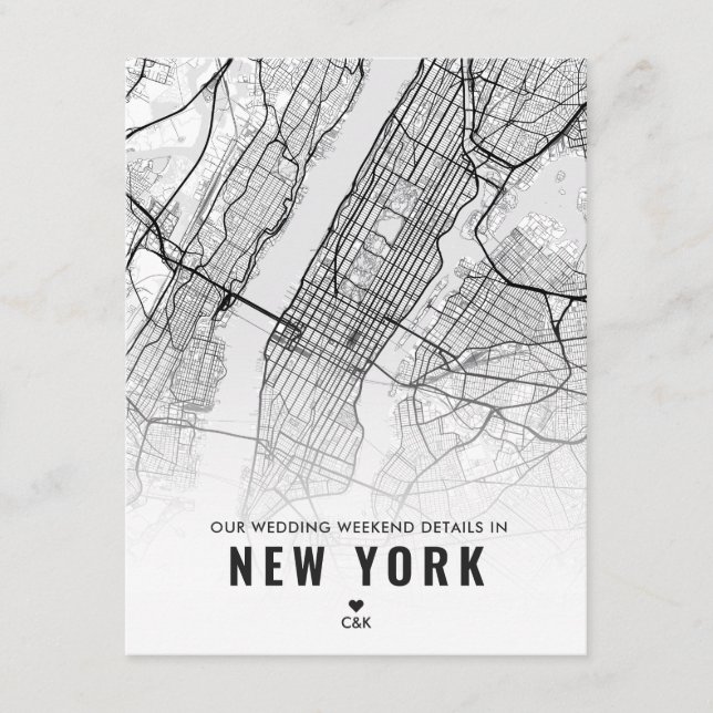 New York Wedding Weekend Details  Enclosure Card (Front)