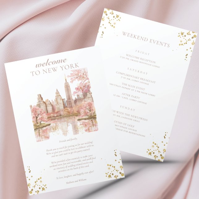 New York Wedding Welcome Letter & Itinerary (Creator Uploaded)