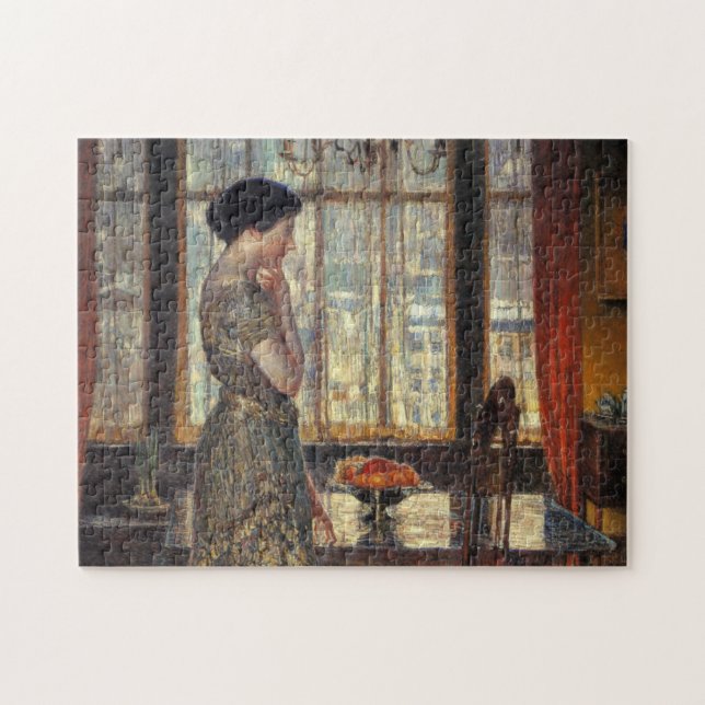New York Window in Winter (by Childe Hassam) Jigsaw Puzzle (Horizontal)