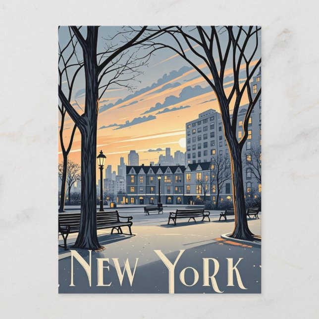 new york winter  postcard (Front)