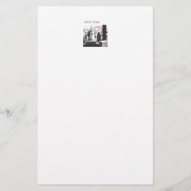 New York with Love Stationery (Front)