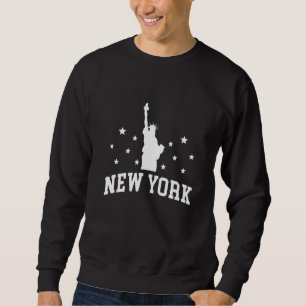 New York With Statue Of Liberty In Liberty Island Sweatshirt