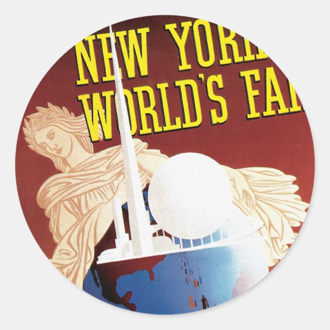 New York World's Fair (Globe) Classic Round Sticker (Front)