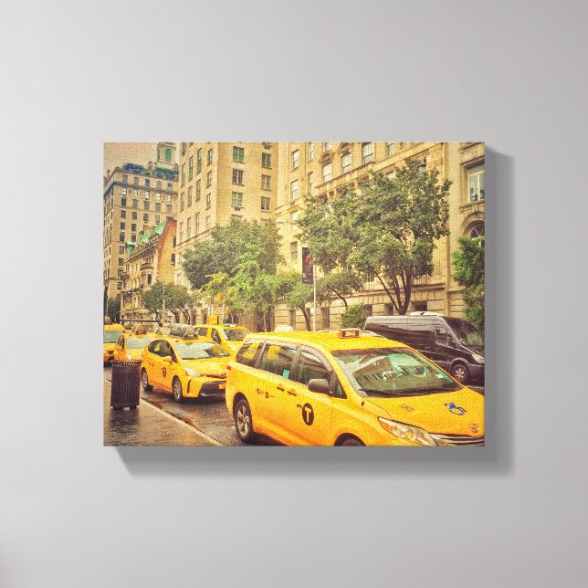 New York Yellow Cabs Canvas Print (Front)