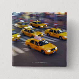 New York Yellow Taxi's 15 Cm Square Badge