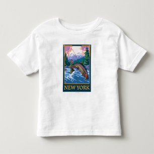 New YorkAngler Fisherman Scene Toddler T-Shirt