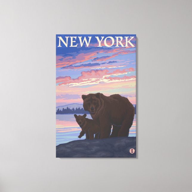 New YorkBear and Cub Canvas Print (Front)