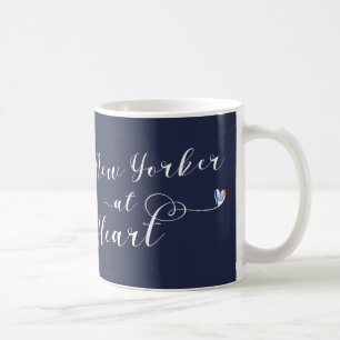 New Yorker At Heart Mug, NYC Coffee Mug