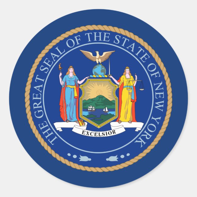 New Yorker Seal, Seal of New York Sticker (Front)