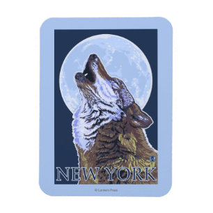New YorkHowling Wolf Magnet
