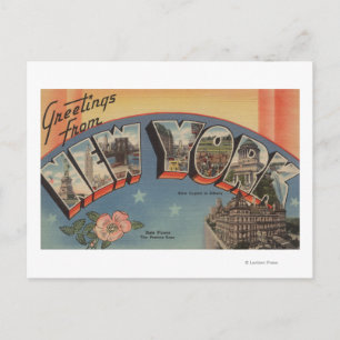 New YorkLarge Letter ScenesNew York State Postcard