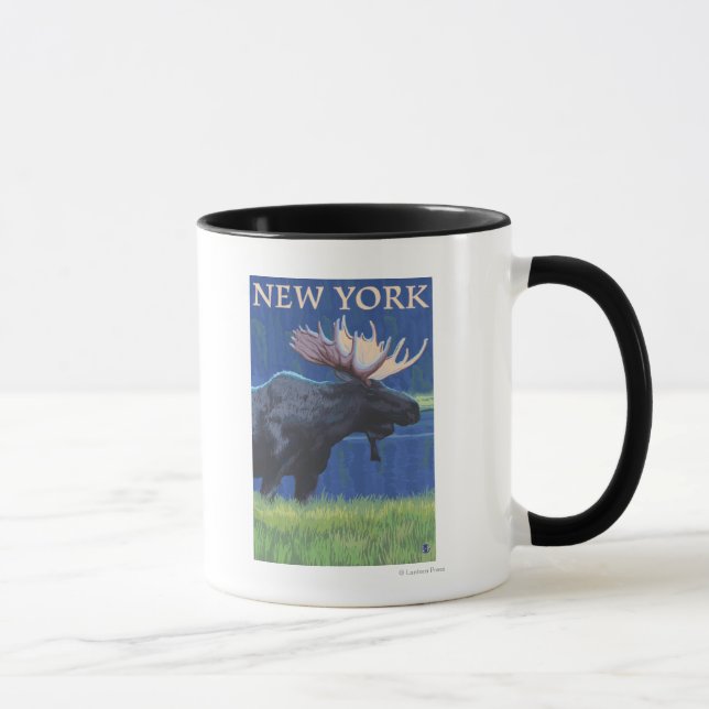 New YorkMoose in the Moonlight Mug (Right)