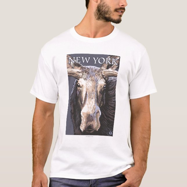 New YorkMoose Up Close T-Shirt (Front)