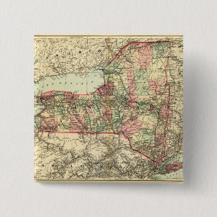 New YorkPanoramic MapNew York 15 Cm Square Badge