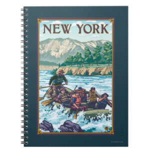 New YorkRiver Rafting Scene Spiral Notebook