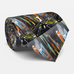 New York's Electric Midnight Painting - Alfred Fox Tie