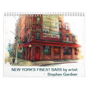 New York's finest bars calendar. Calendar