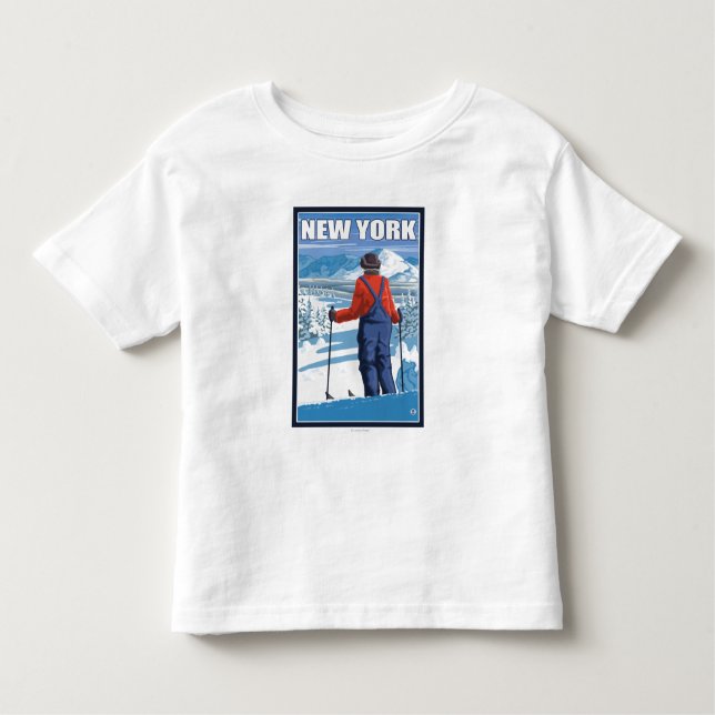 New YorkSkier Admiring View Toddler T-Shirt (Front)