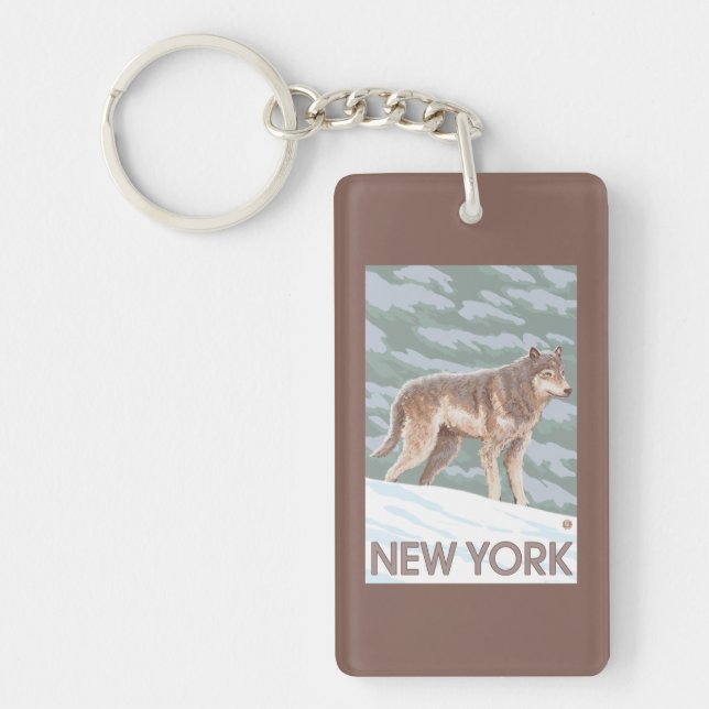 New YorkWolf Scene Key Ring (Front)