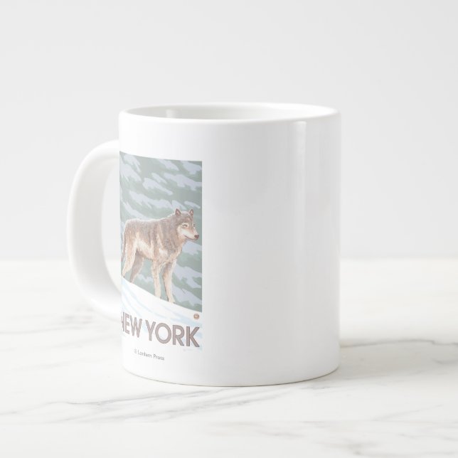 New YorkWolf Scene Large Coffee Mug (Front Left)