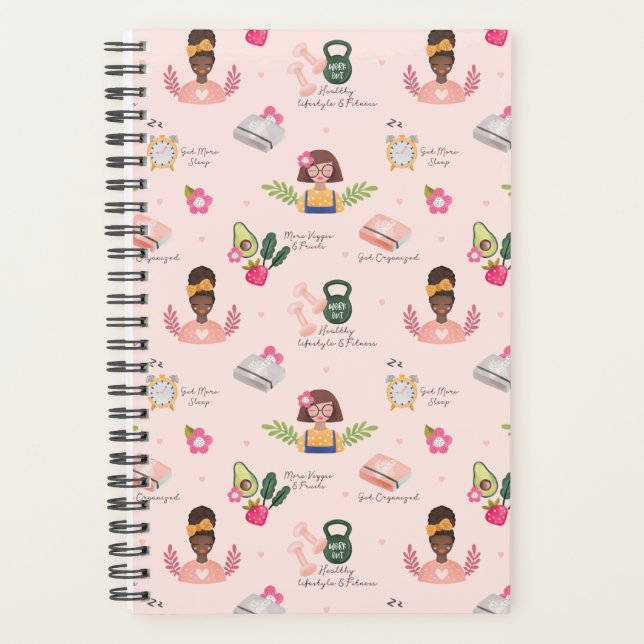 New You | New Year Resolutions Girly Illustrative Planner (Front)