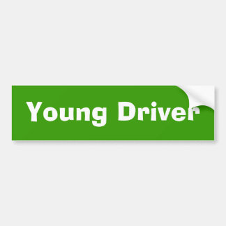 new young driver green bumper sticker