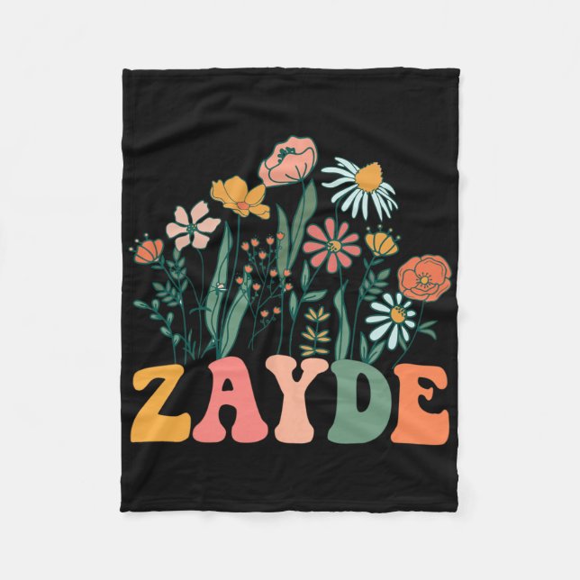 New Zayde Wildflower First Birthday &amp; Baby Sho Fleece Blanket (Front)