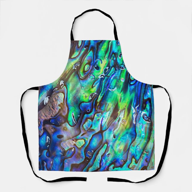 New Zealand Abalone Paua Shell Pattern 1 Apron (Front)