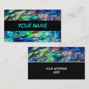 New Zealand Abalone Paua Shell Pattern 1 Business Card