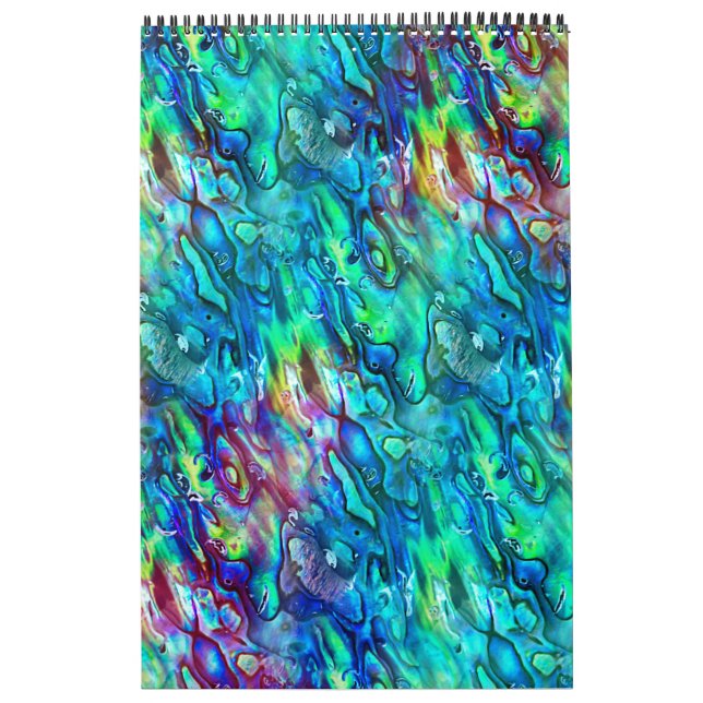 New Zealand Abalone Paua Shell Pattern 1 Calendar (Cover)