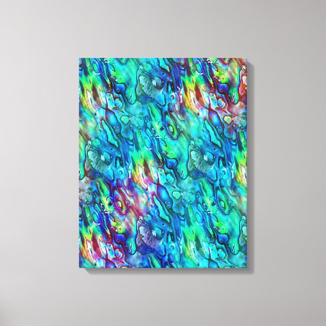 New Zealand Abalone Paua Shell Pattern 1 Canvas Print (Front)