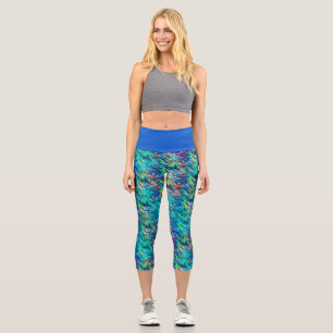 New Zealand Abalone Paua Shell Pattern 1 Capri Leggings