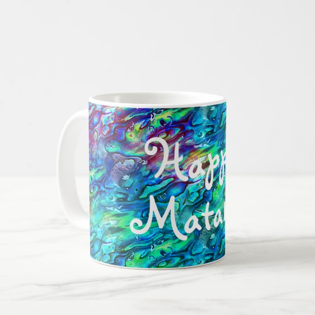 New Zealand Abalone Paua Shell Pattern 1 Coffee Mug (Front Left)