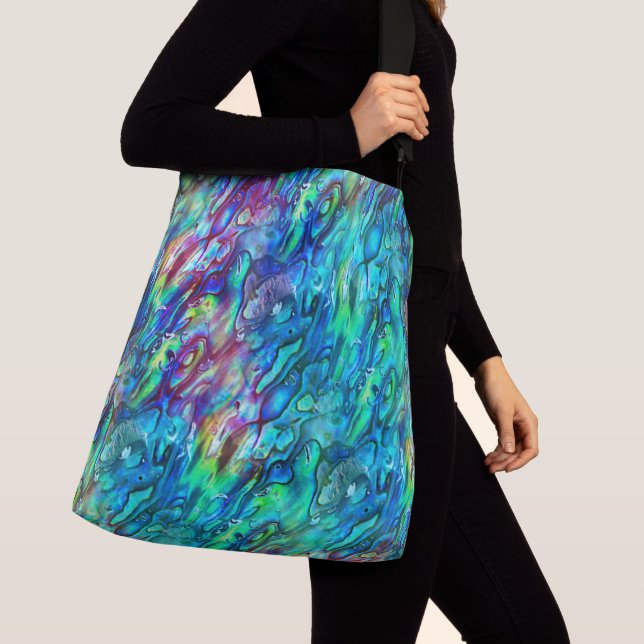 New Zealand Abalone Paua Shell Pattern 1 Crossbody Bag (Close Up)