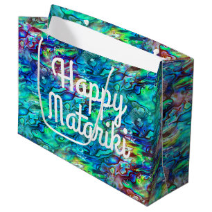 New Zealand Abalone Paua Shell Pattern 1 Large Gift Bag